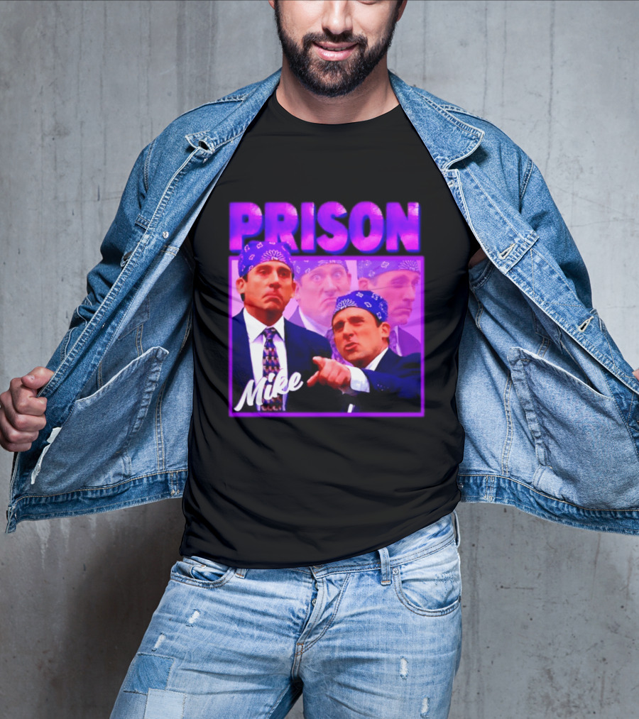 Prison Mike The Office Steve Carell Michael Scott Bandana Suit T-Shirt