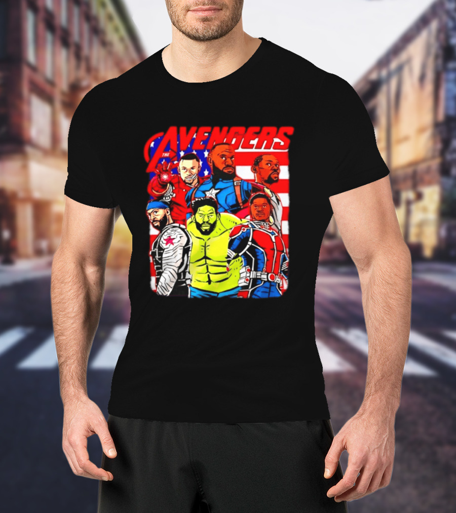 Avengers Basketball Superstars LeBron James Stephen Curry Kevin Durant Anthony Davis Hulk Ant Man T-Shirt