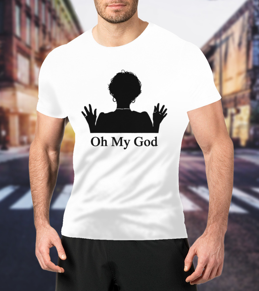 Oh My God Silhouette Hands Up Expression T-Shirt