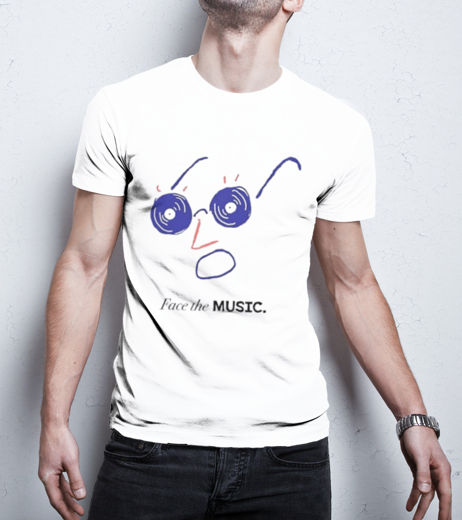 Face The Music Vinyl Record Audiophile Minimalist T-Shirt