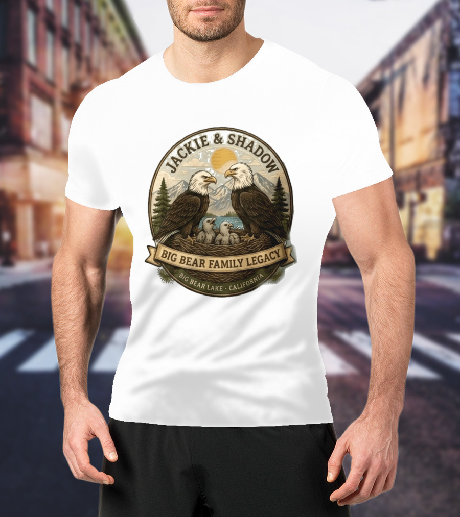 Jackie & Shadow Big Bear Family Legacy Big Bear Lake California Bald Eagles T-Shirt