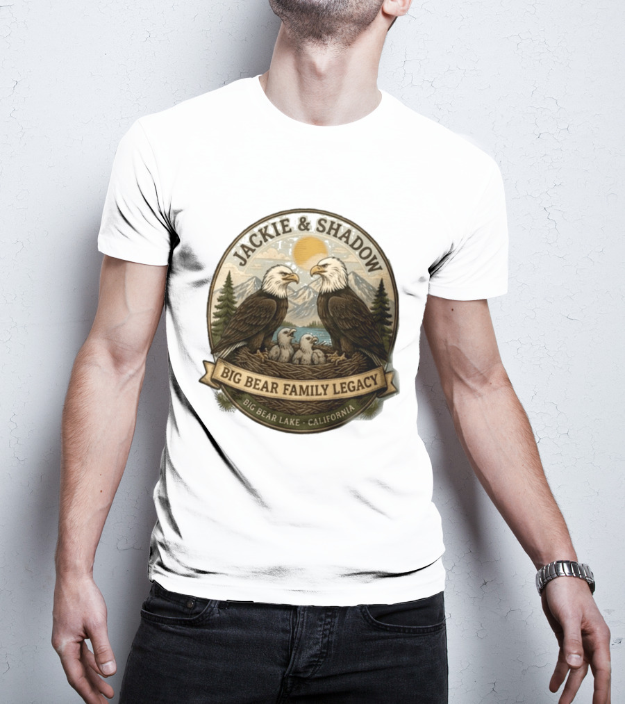 Jackie & Shadow Big Bear Family Legacy Big Bear Lake California Bald Eagles T-Shirt