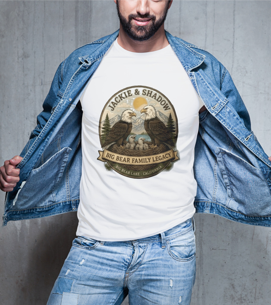 Jackie & Shadow Big Bear Family Legacy Big Bear Lake California Bald Eagles T-Shirt