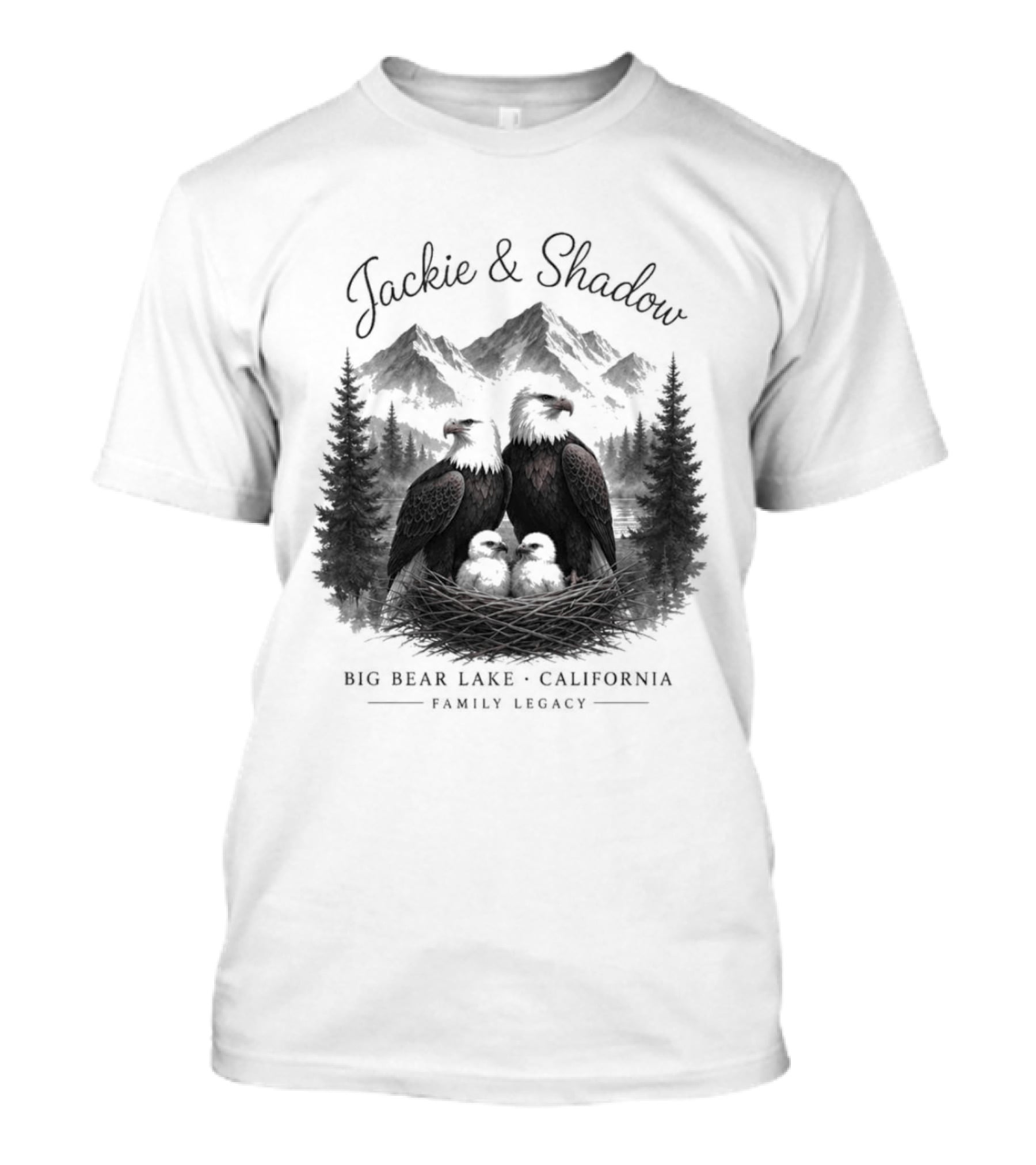 Jackie And Shadow Bald Eagles Big Bear Lake California Family Legacy T-Shirt