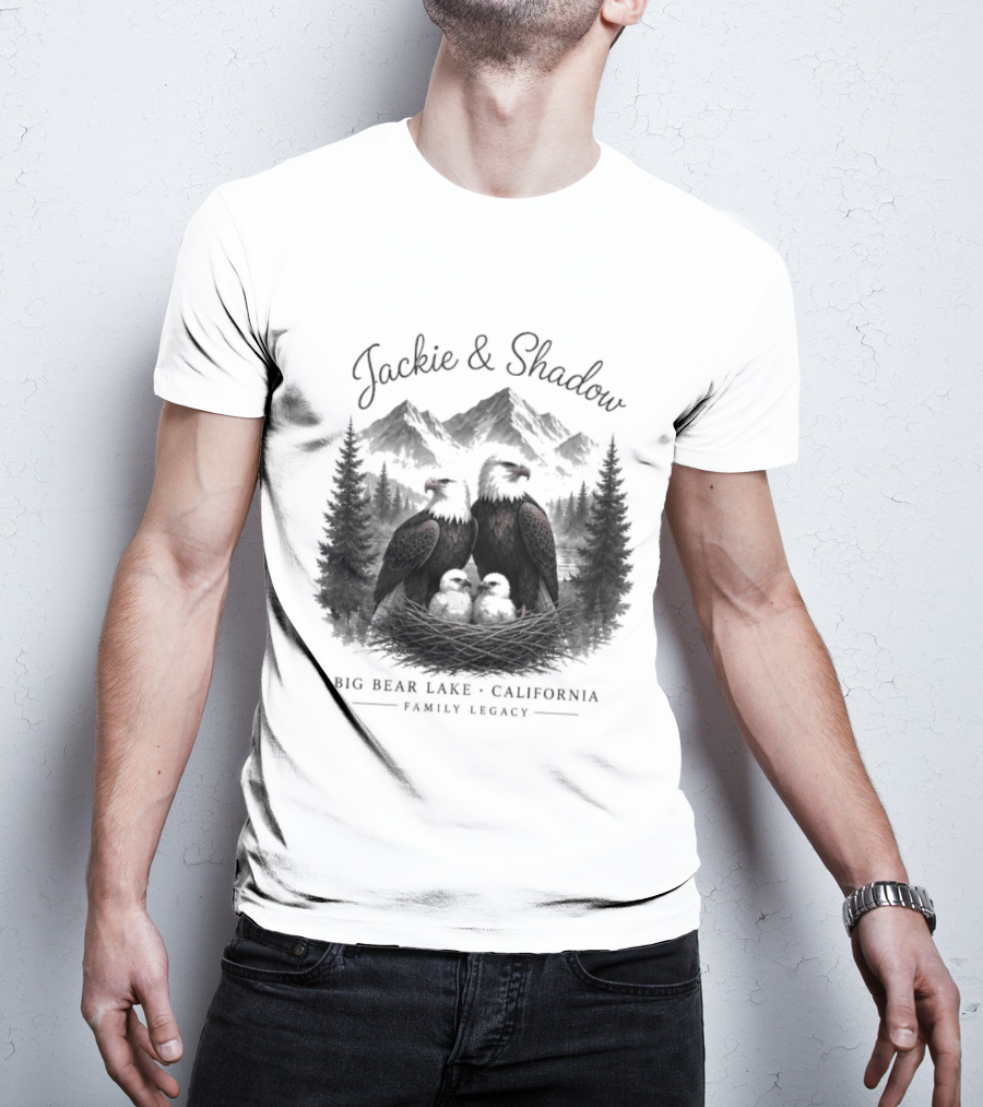 Jackie And Shadow Bald Eagles Big Bear Lake California Family Legacy T-Shirt