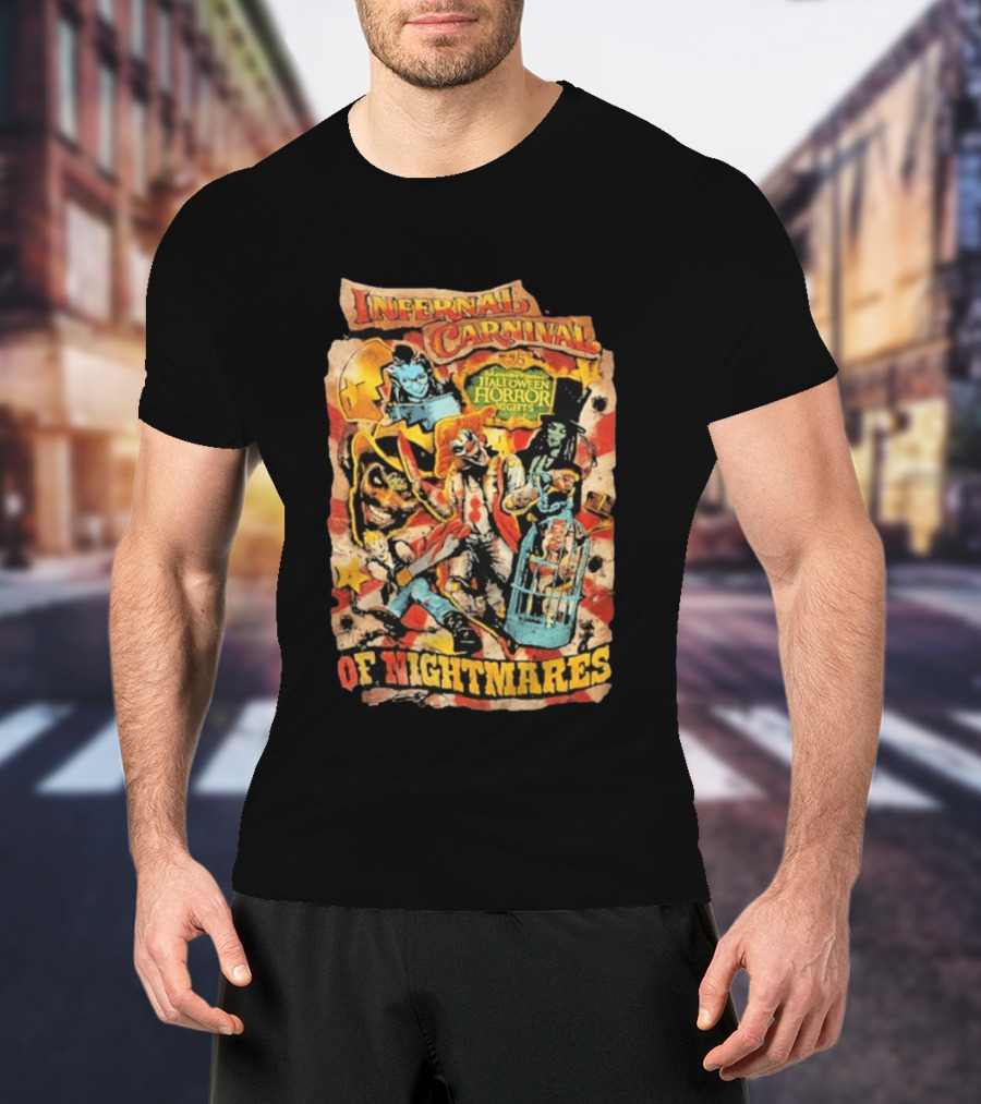 Infernal Carnival Halloween Horror Nights Of Nightmares 2026 T-Shirt
