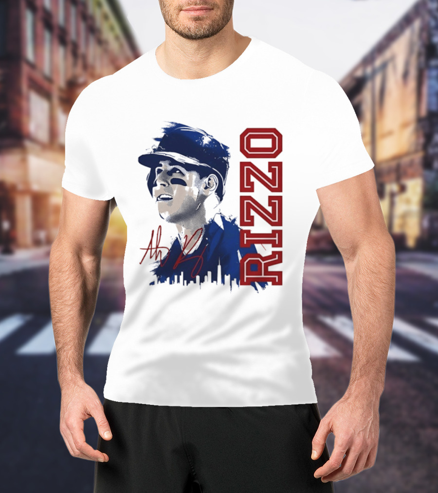 Anthony Rizzo Cubs Splatter Illustration Rizzo T-Shirt