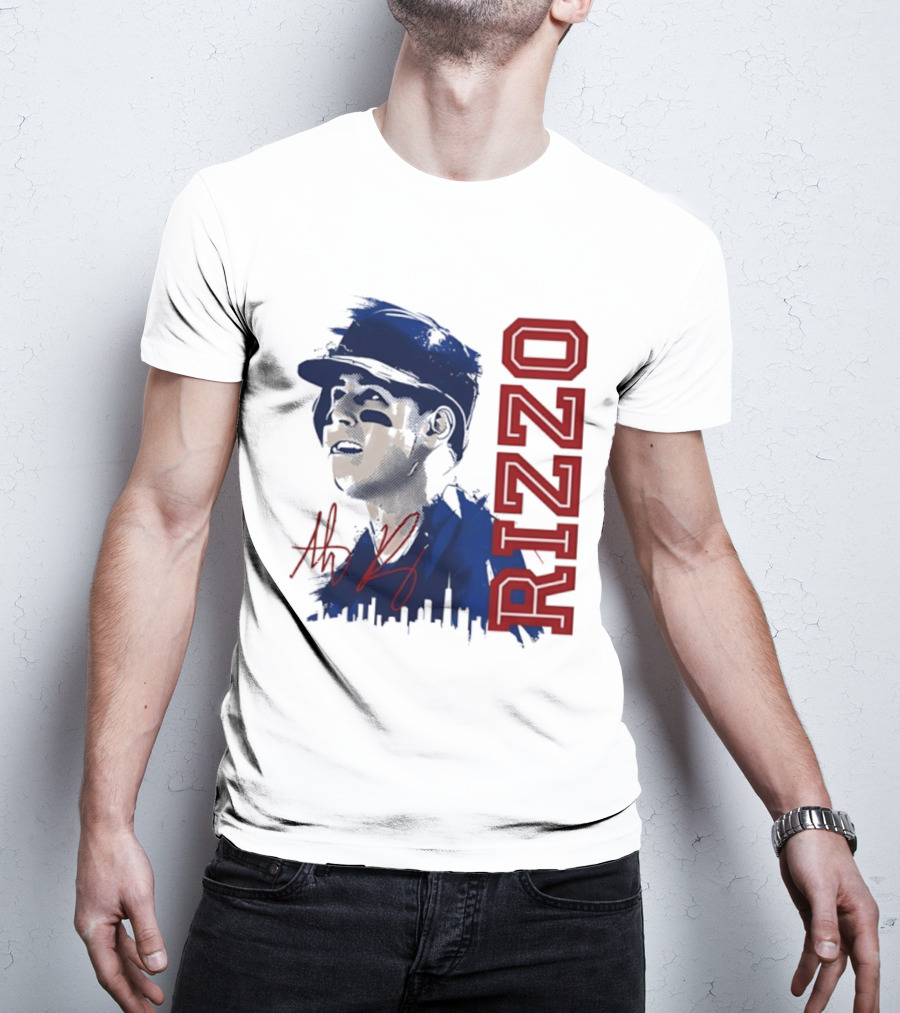 Anthony Rizzo Cubs Splatter Illustration Rizzo T-Shirt