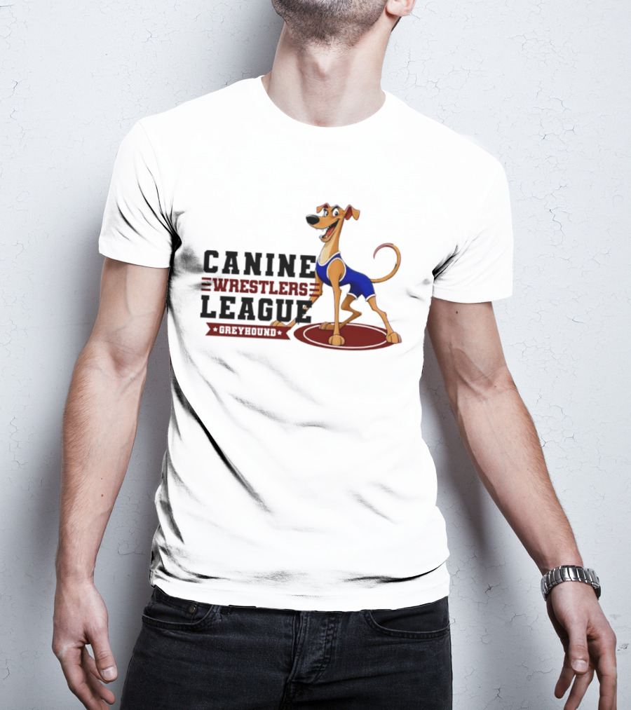 Canine Wrestlers League Greyhound T-Shirt