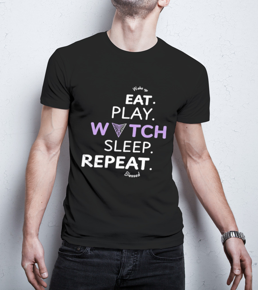 Wake Up Eat Play Sleep Repeat Blessed Golden State Valkyries T-Shirt