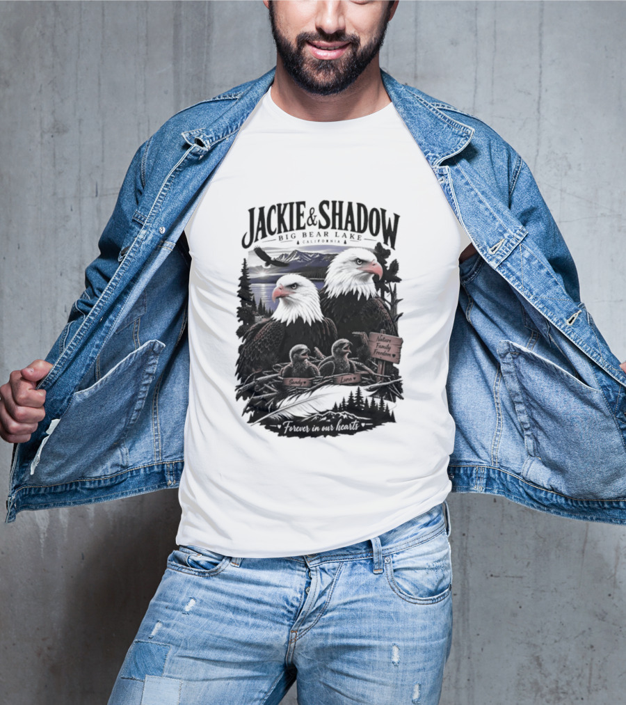 Jackie And Shadow Big Bear Lake California Nature Family Forever In Our Hearts T-Shirt