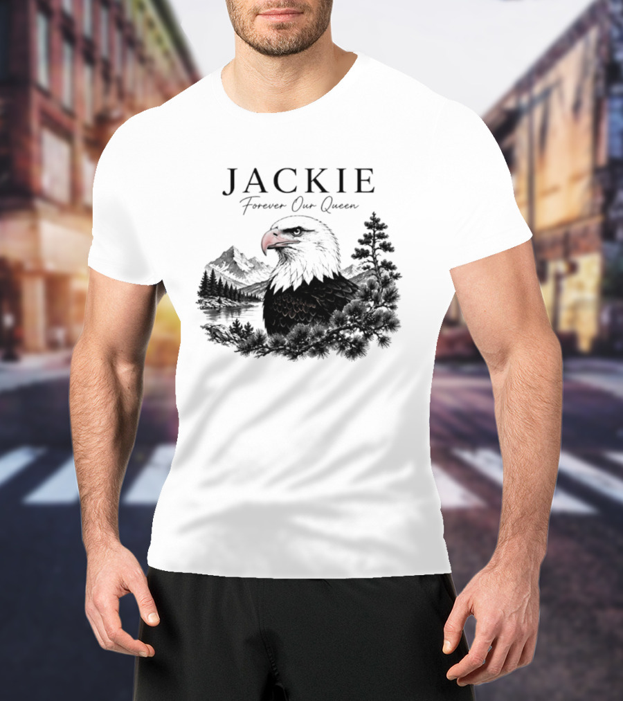 Jackie Forever Our Queen Eagle Mountain Landscape T-Shirt
