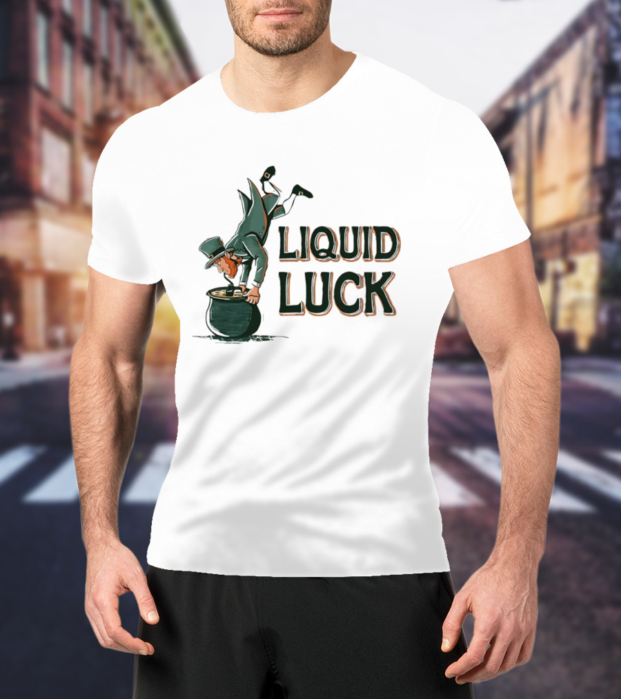 Liquid Luck Pot Of Gold St. Patrick's Day Leprechaun T-Shirt