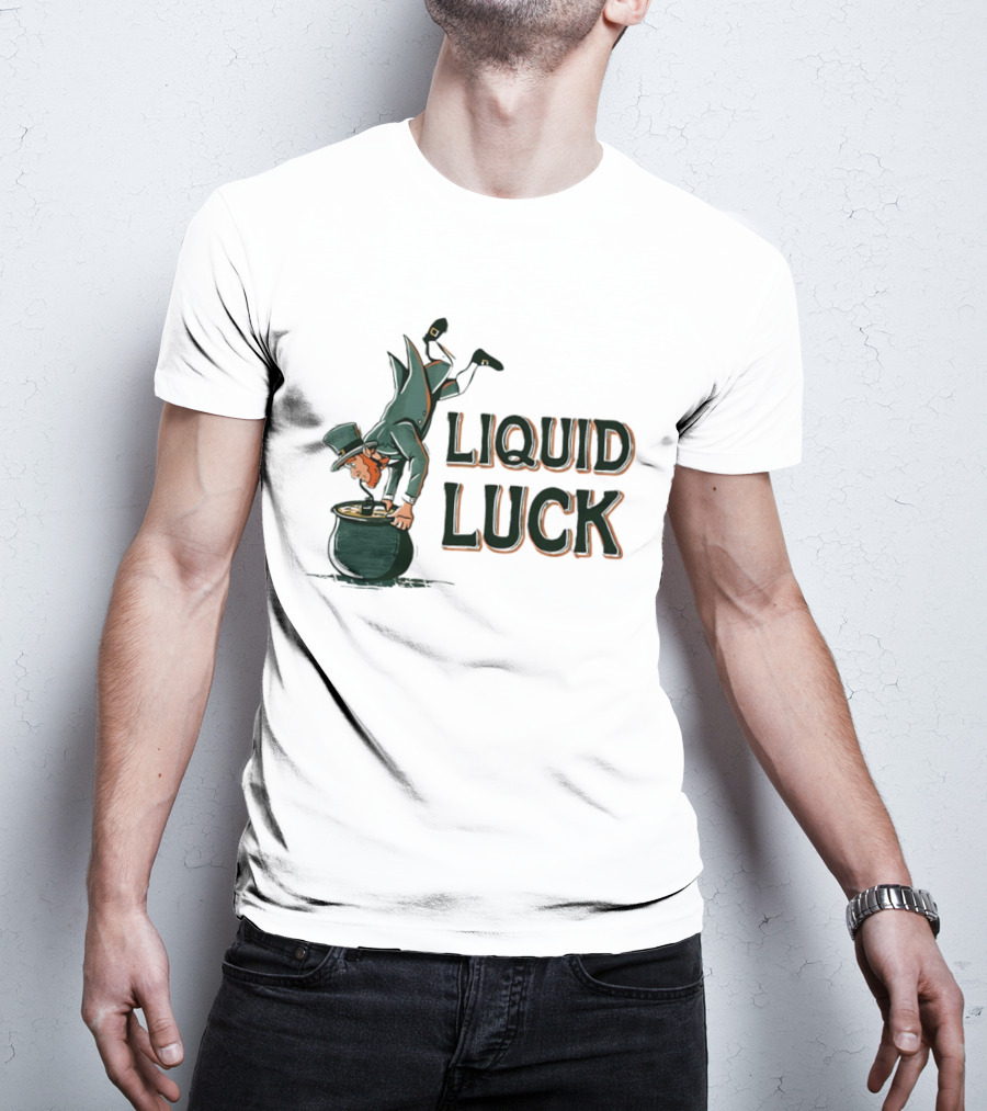 Liquid Luck Pot Of Gold St. Patrick's Day Leprechaun T-Shirt