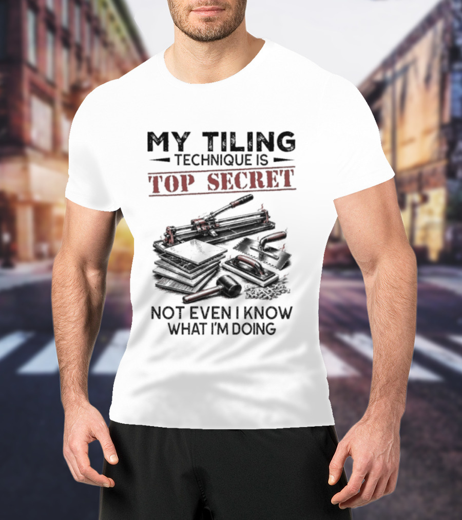 My Tiling Technique Is Top Secret Not Even I Know What I'm Doing T-Shirt
