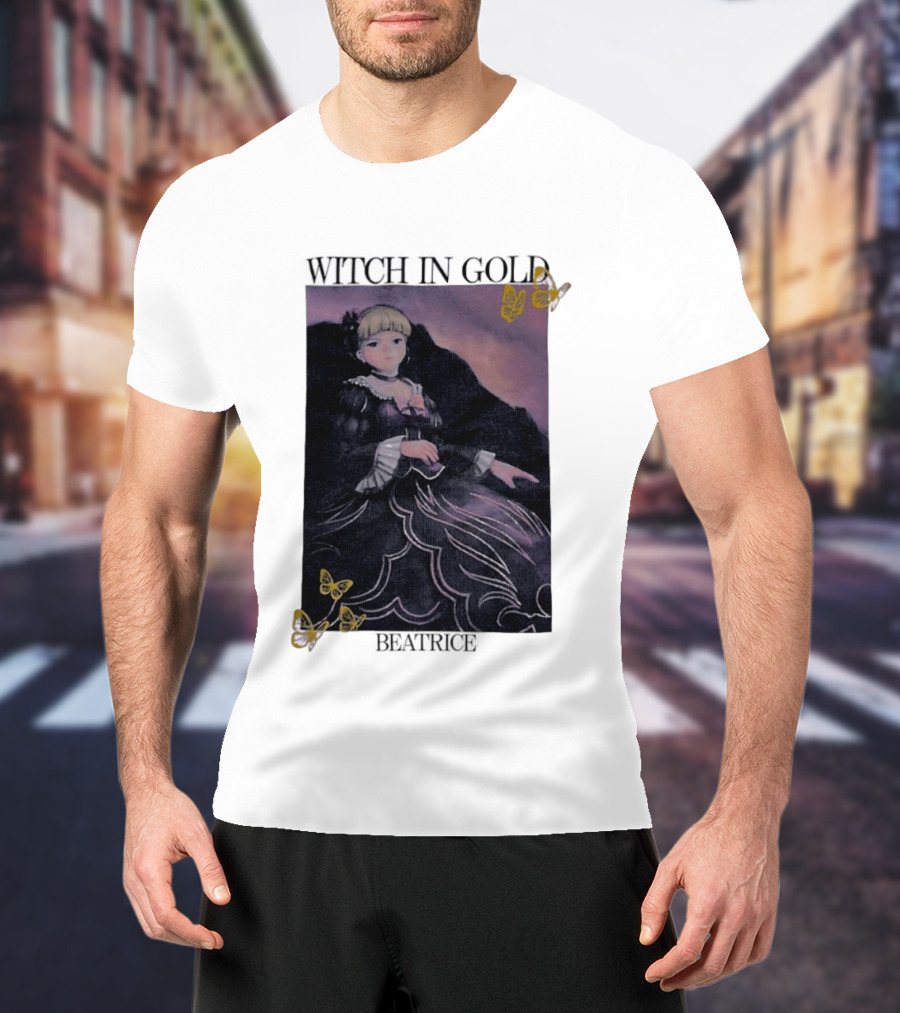 Witch In Gold Beatrice Butterflies Umineko When They Cry T-Shirt