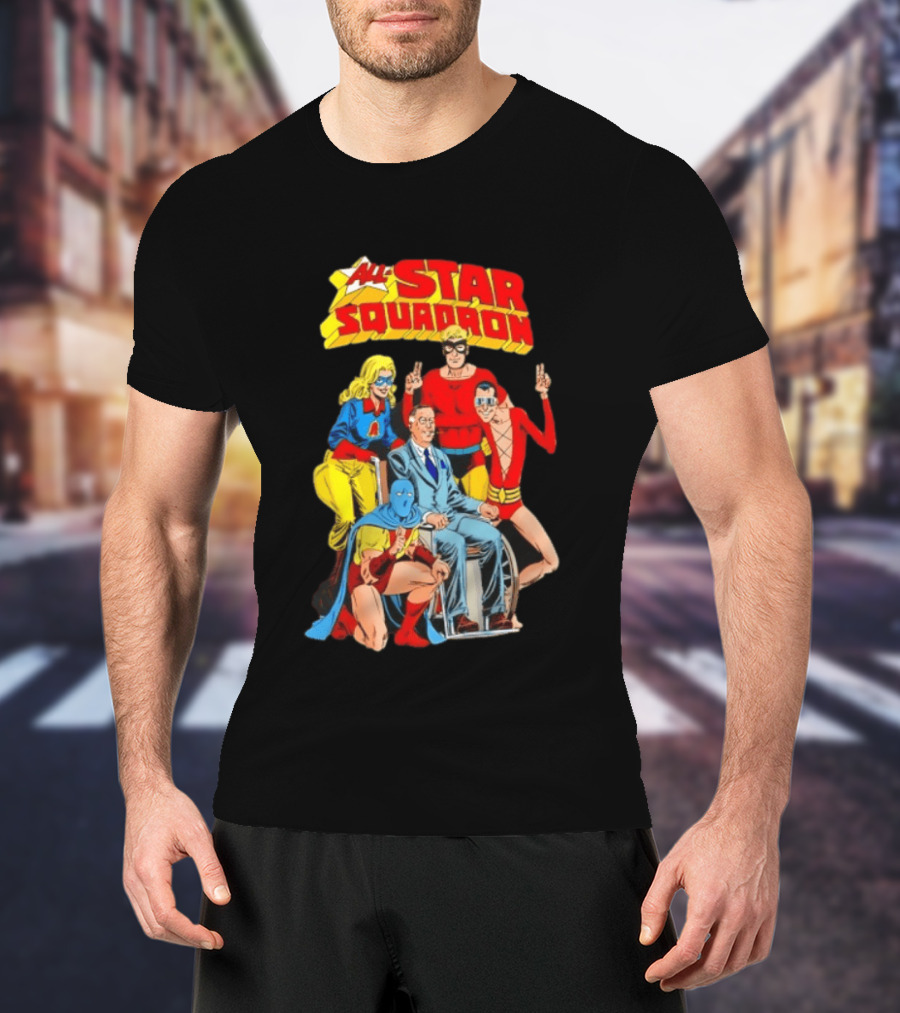 All Star Squadron DC Comics Superhero Team Cover T-Shirt