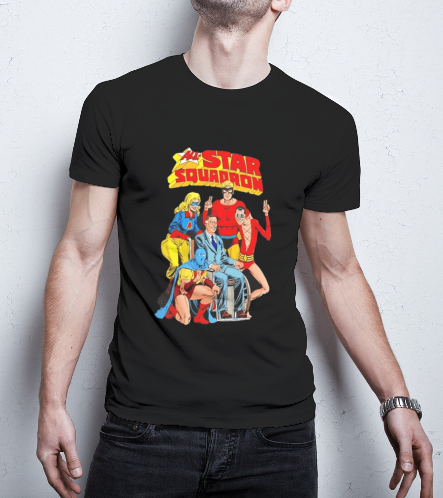 All Star Squadron DC Comics Superhero Team Cover T-Shirt