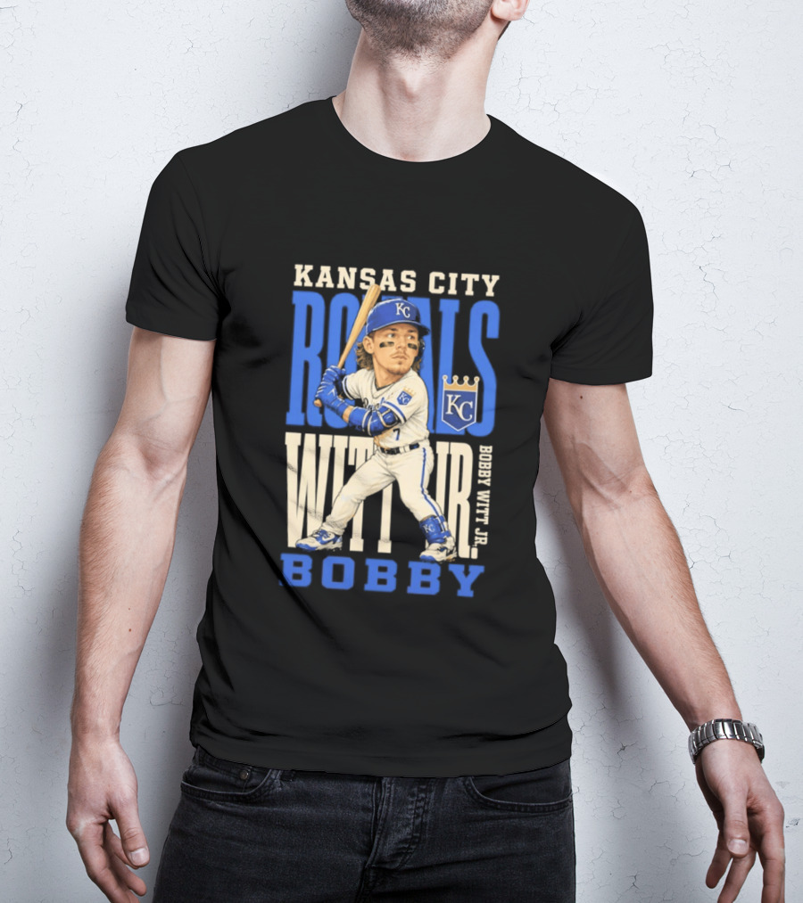 Kansas City Royals Bobby Witt Jr. MLB 2026 Caricature T-Shirt