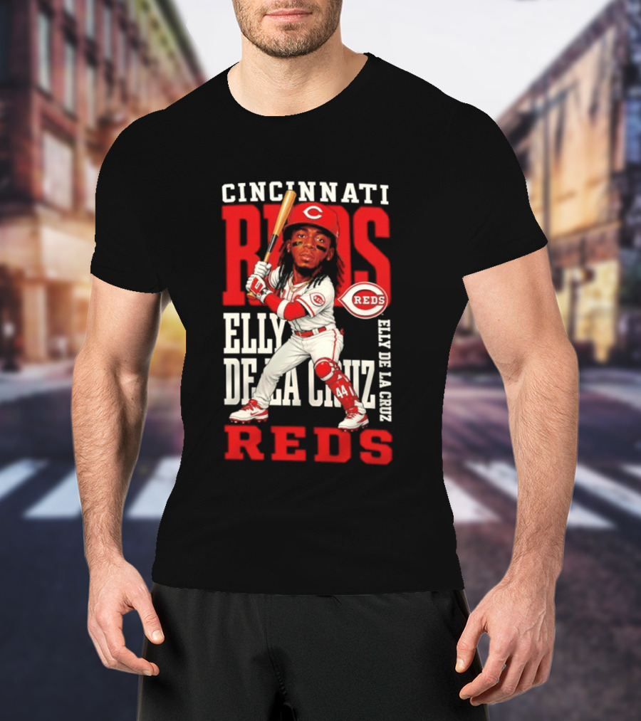 Cincinnati Reds Elly De La Cruz 2026 MLB Season Caricature T-Shirt
