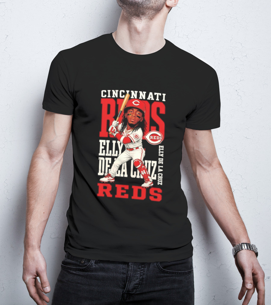 Cincinnati Reds Elly De La Cruz 2026 MLB Season Caricature T-Shirt