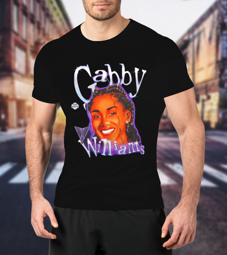 Gabby Williams WNBA Basketball Gabby Williams Text And Sketch T-Shirt