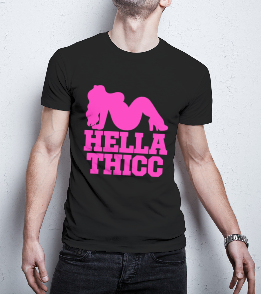 Hella Thicc Curvy Body Positive Pink T-Shirt
