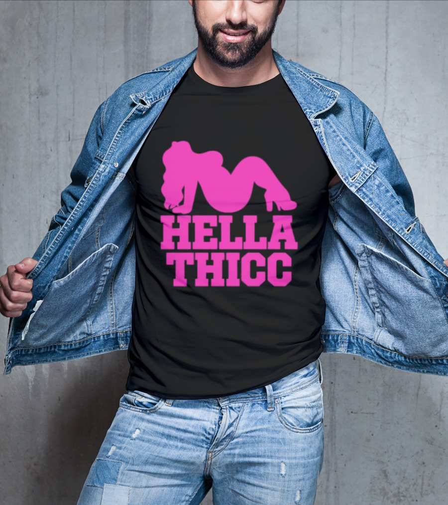 Hella Thicc Curvy Body Positive Pink T-Shirt