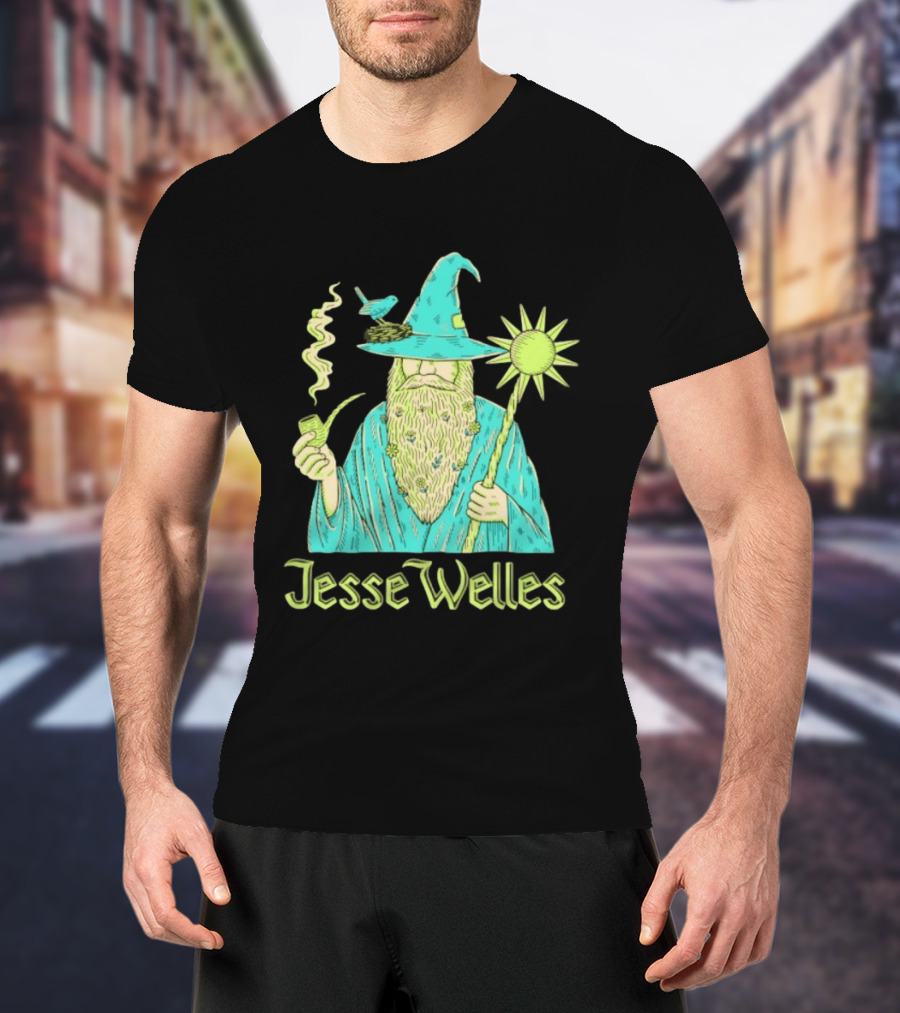 Jesse Welles Wizard Pipe Staff Bird Wizardry Magic T-Shirt