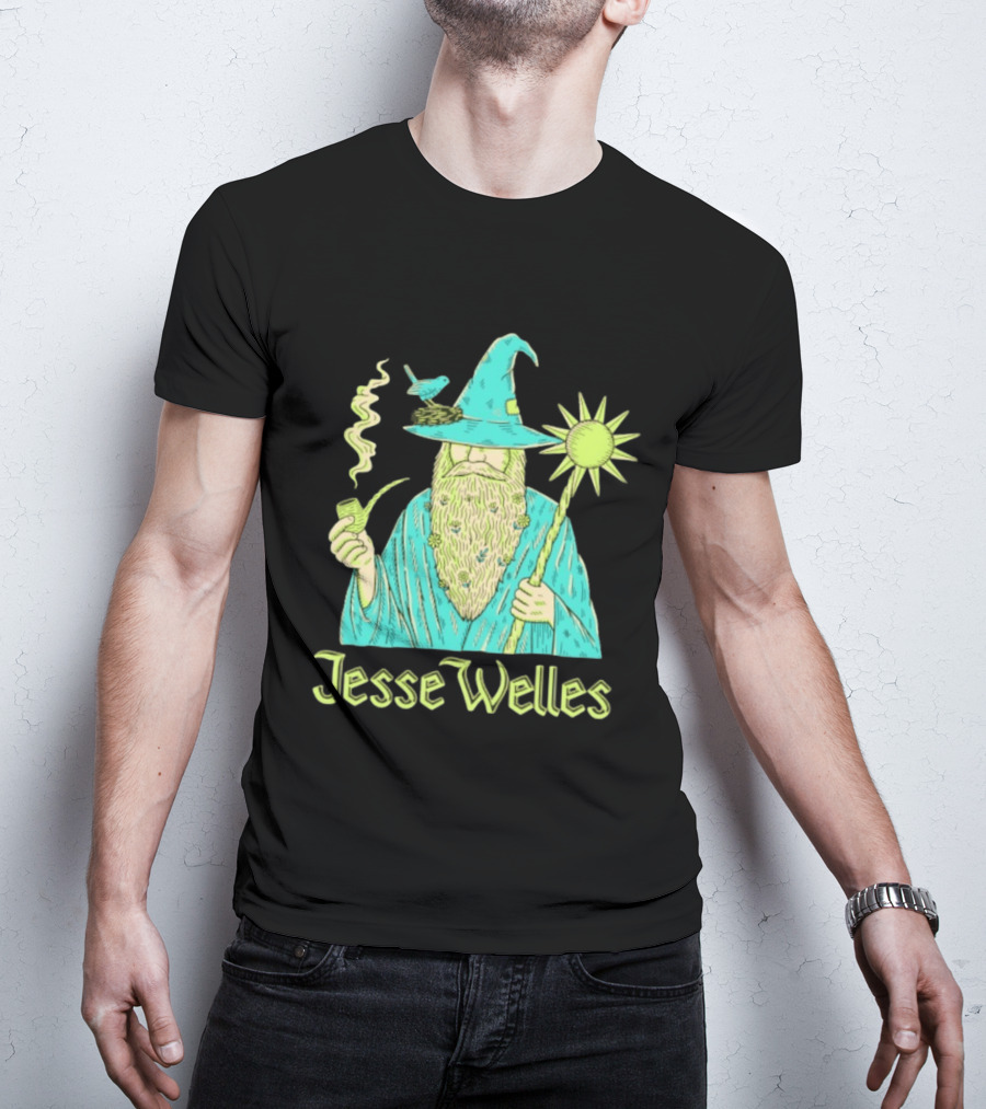 Jesse Welles Wizard Pipe Staff Bird Wizardry Magic T-Shirt
