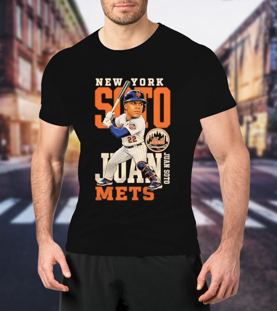 New York Mets Juan Soto 2026 MLB Season Caricature Mets T-Shirt