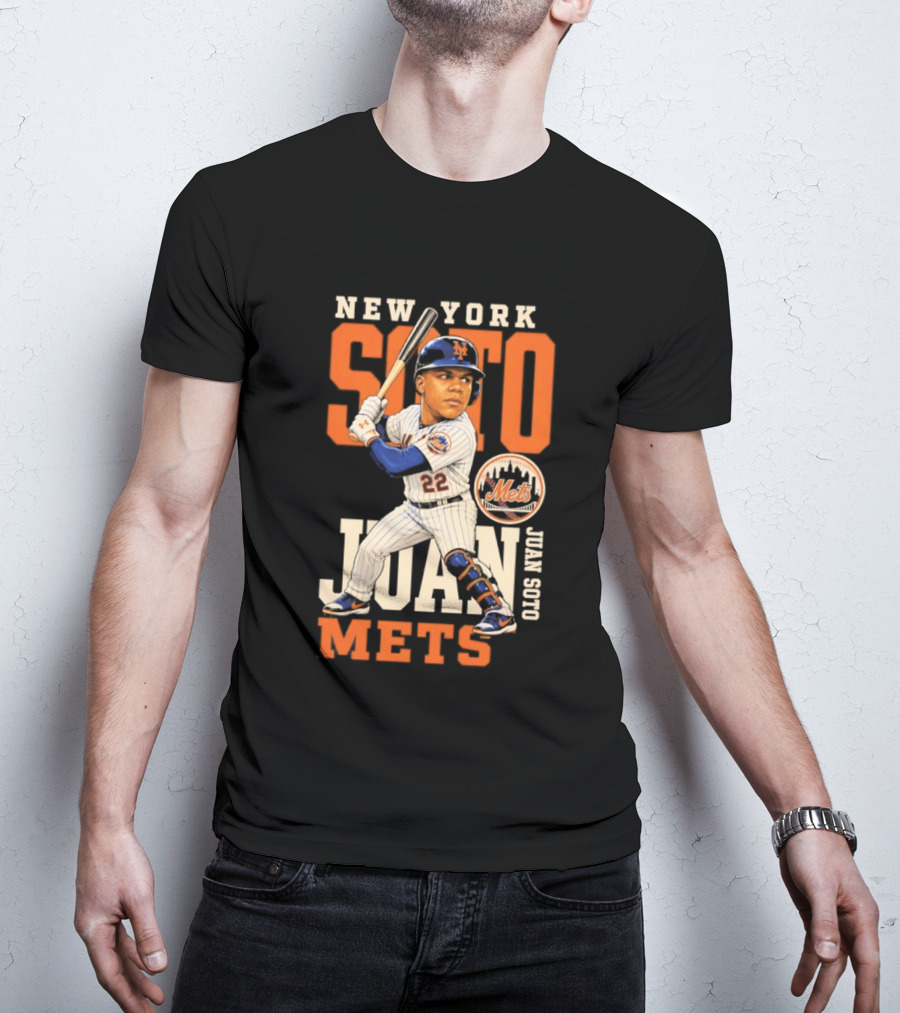 New York Mets Juan Soto 2026 MLB Season Caricature Mets T-Shirt