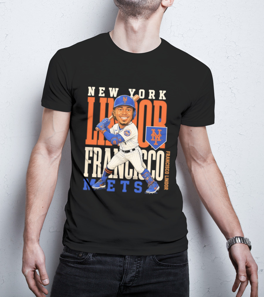 New York Mets Francisco Lindor Character 2026 MLB Season T-Shirt