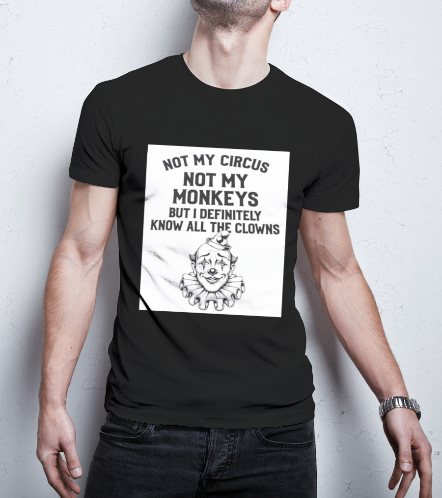 Not My Circus Not My Monkeys But I Definitely Know All The Clowns T-Shirt