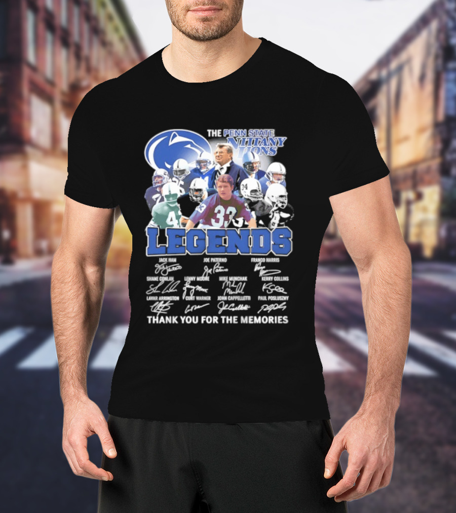 Penn State Nittany Lions Legends Thank You For The Memories Signatures T-Shirt