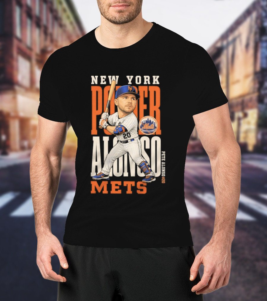 New York Mets Pete Alonso Power 2026 MLB Season T-Shirt