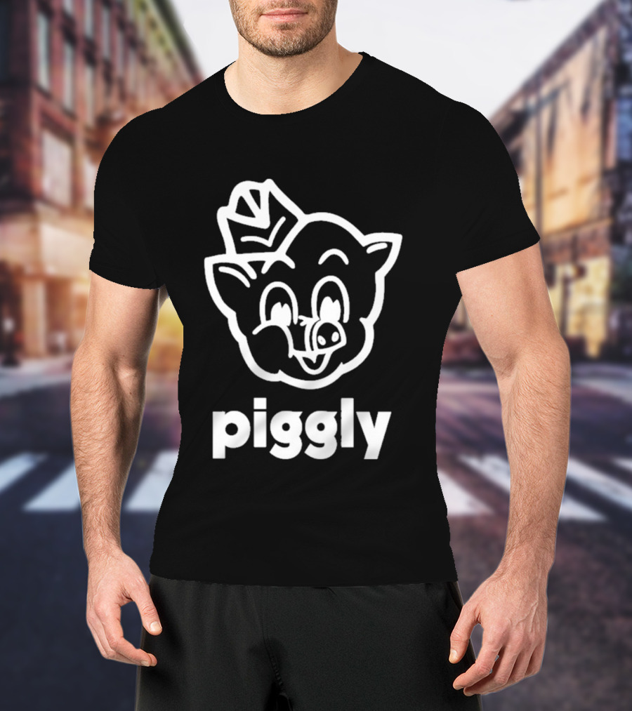Piggly Wiggly Vintage Cartoon Mascot Retro Grocery T-Shirt