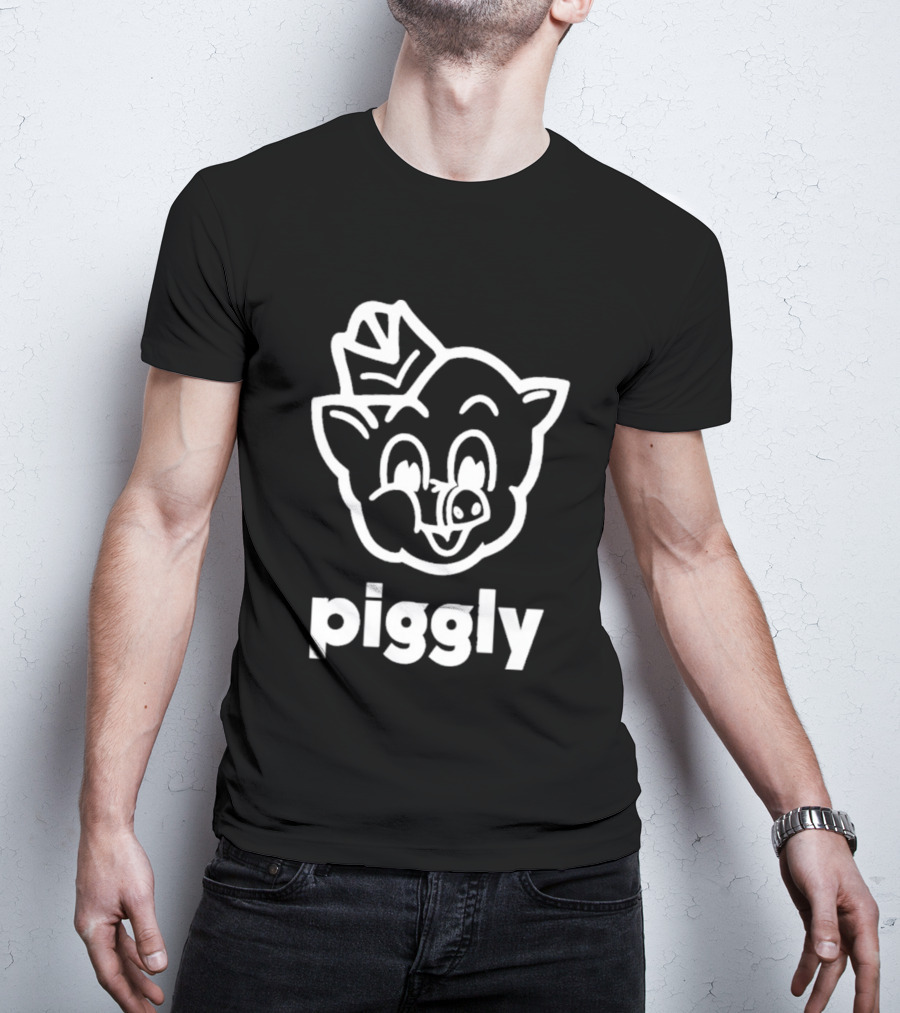 Piggly Wiggly Vintage Cartoon Mascot Retro Grocery T-Shirt