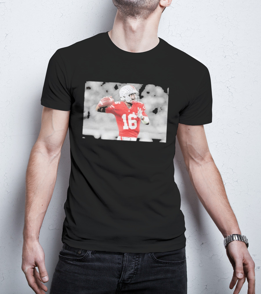 J.T. Barrett Ohio State Buckeyes #16 Football Quarterback Legend T-Shirt
