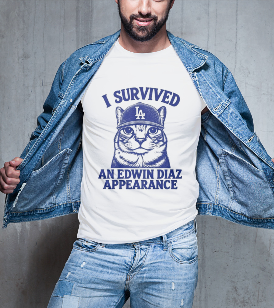 I Survived An Edwin Diaz Appearance LA Cat T-Shirt