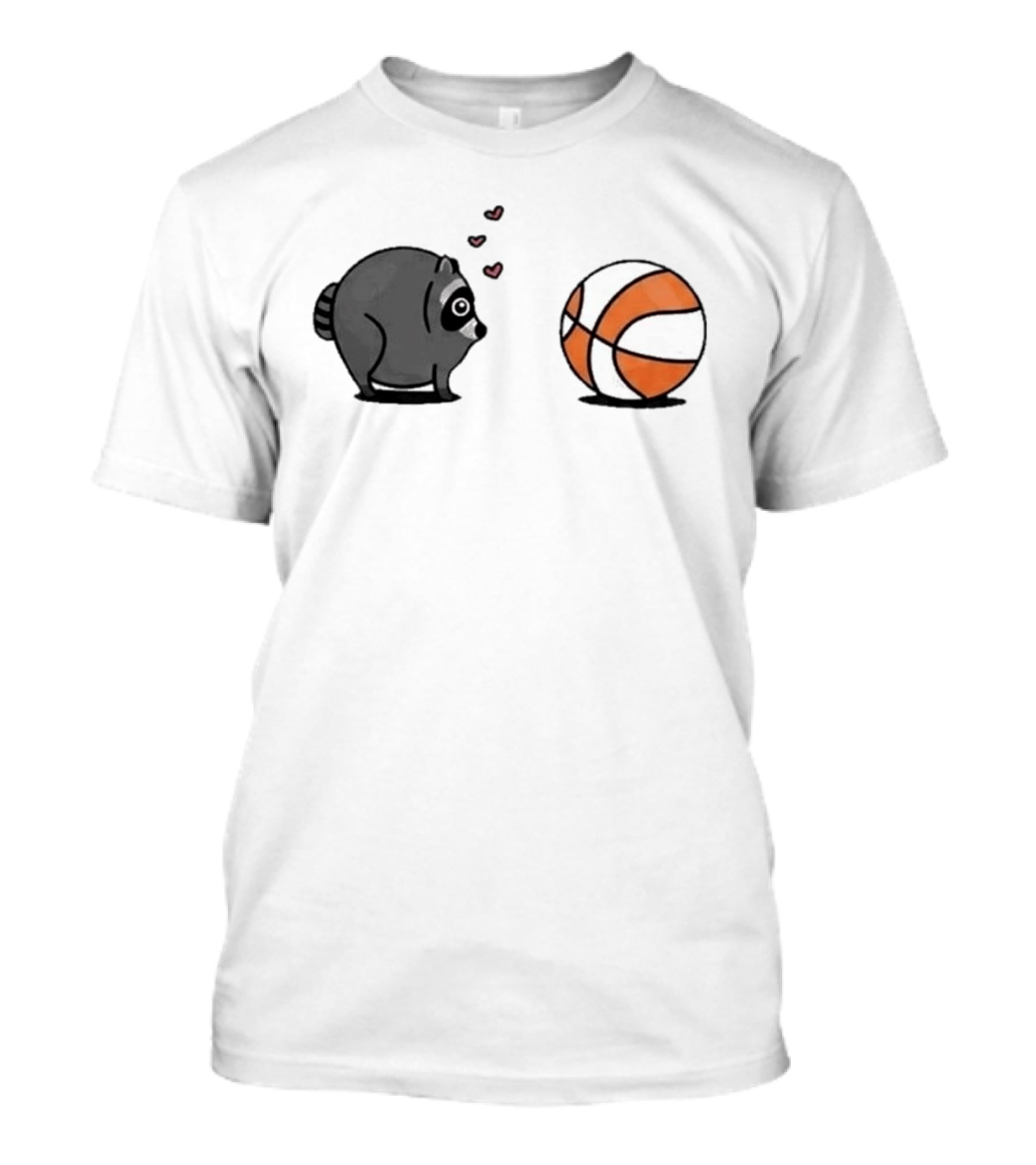 Seattle Storm Raccoon Hearts Basketball Jimothy Loves Hoops T-Shirt