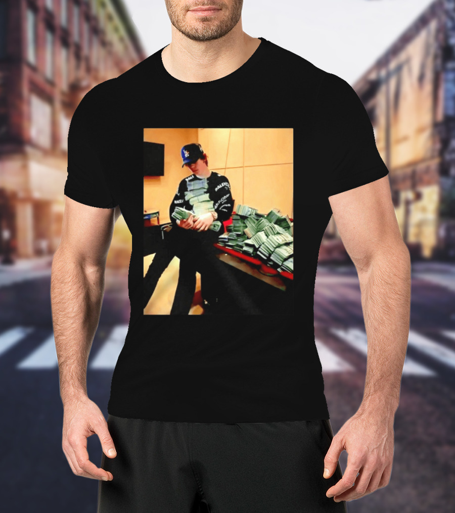 Balenciaga Black Long Sleeve With RALEC And Los Angeles Cap T-Shirt