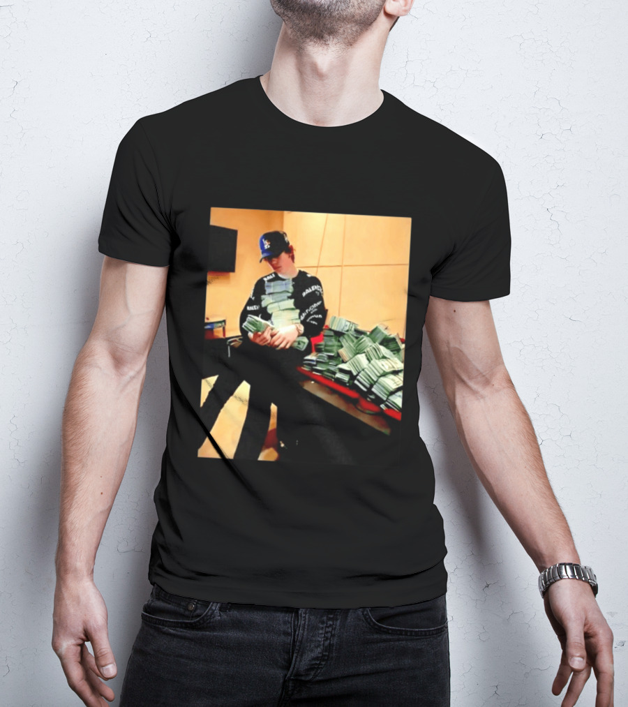 Balenciaga Black Long Sleeve With RALEC And Los Angeles Cap T-Shirt