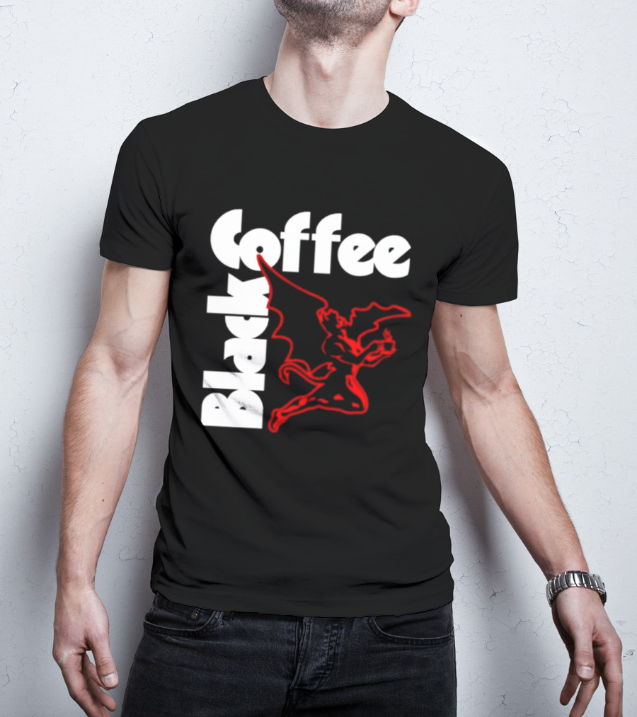 Black Coffee Devil Caffeine Drinking T-Shirt