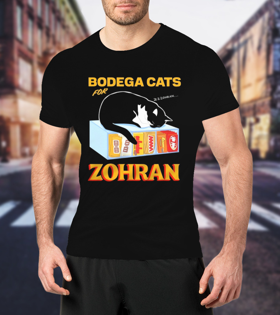 Bodega Cats For Zohran Cat Snack Kitty ZZZohran T-Shirt