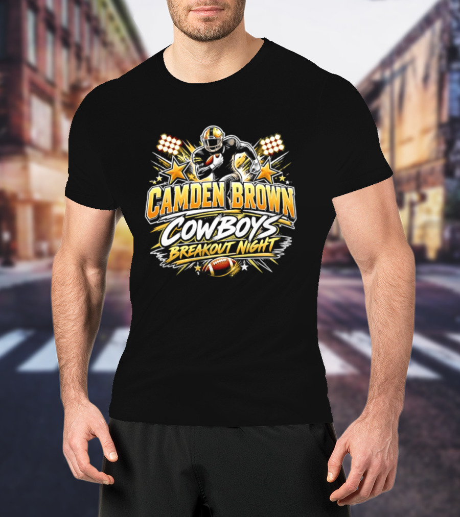 Camden Brown Cowboys Breakout Night Football Player Spotlight T-Shirt