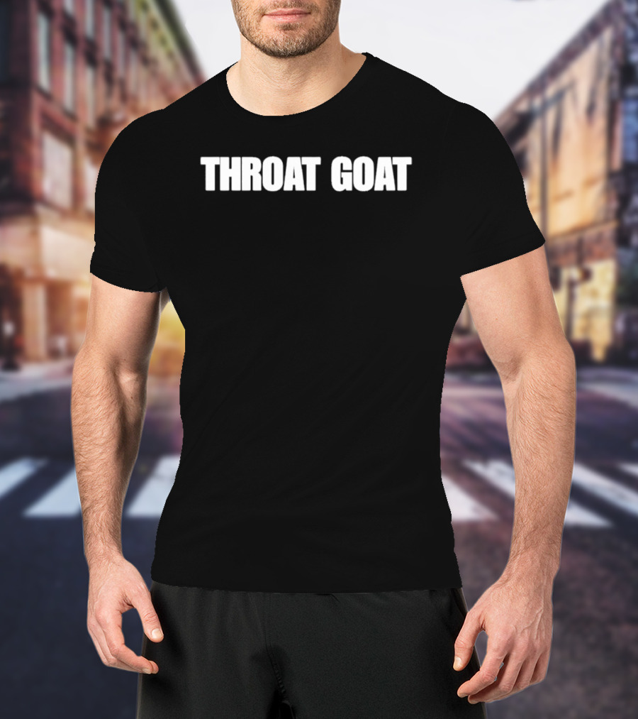 Throat Goat Bold Text White Lettering T-Shirt