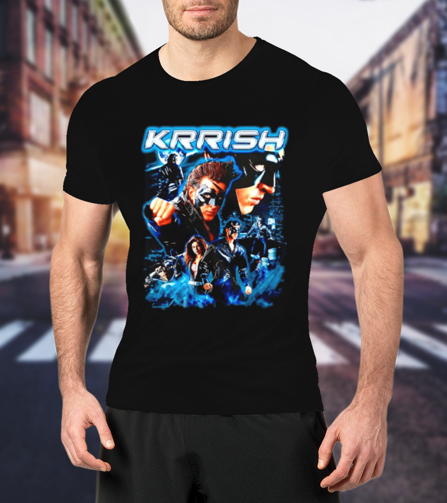 Krrish Hrithik Roshan Bollywood Movie Action Adventure Superhero T-Shirt