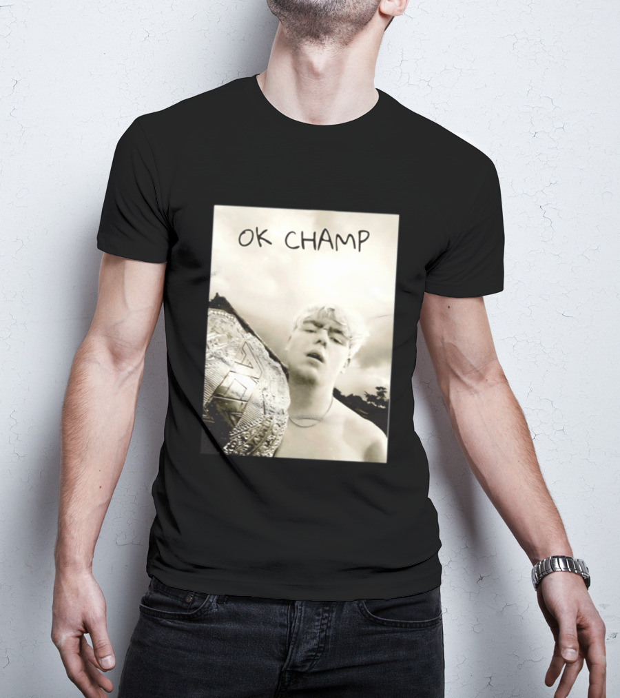OK Champ Kyle Fletcher Holding Championship Belt T-Shirt