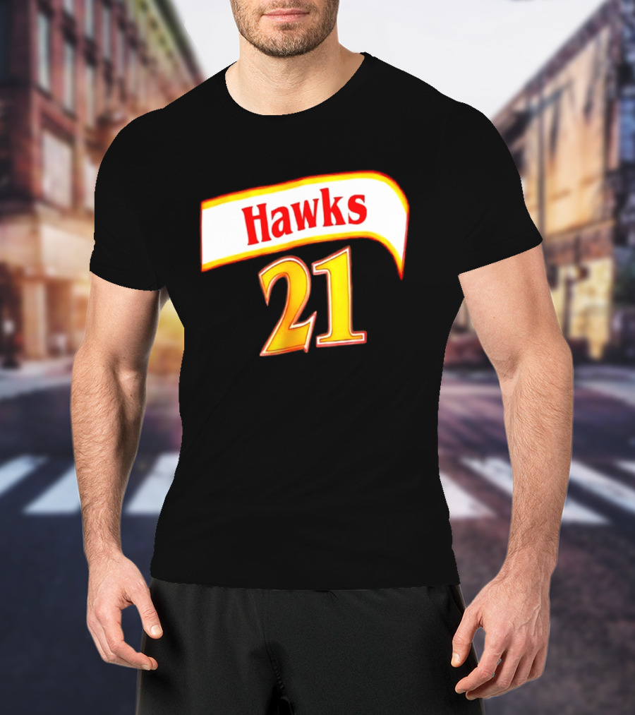 Hawks 21 Basketball Jersey NBA Team Edition T-Shirt